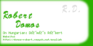 robert domos business card